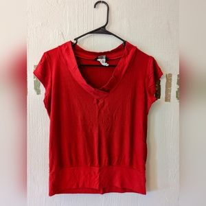 Juniors Large Red Sleeveless Sweater